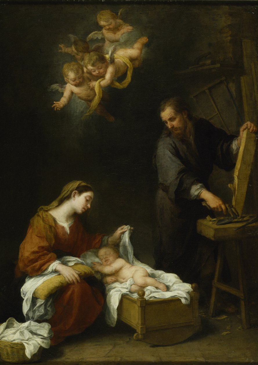 Święta Rodzina (olej na płótnie) autorstwa Bartolomé Esteban Murillo
