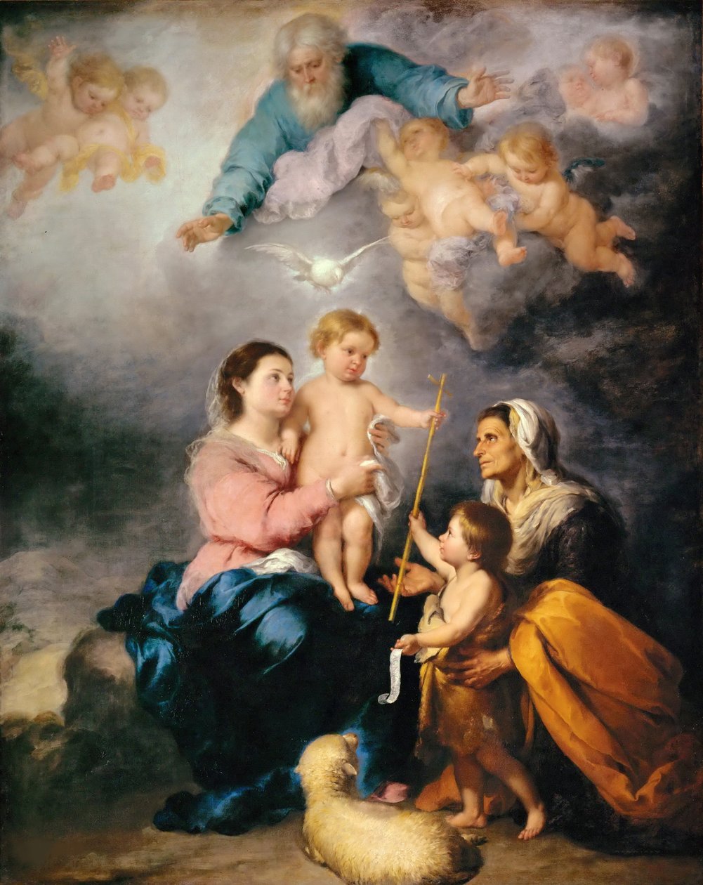 Święta Rodzina Dziewica z Sewilli autorstwa Bartolomé Esteban Murillo