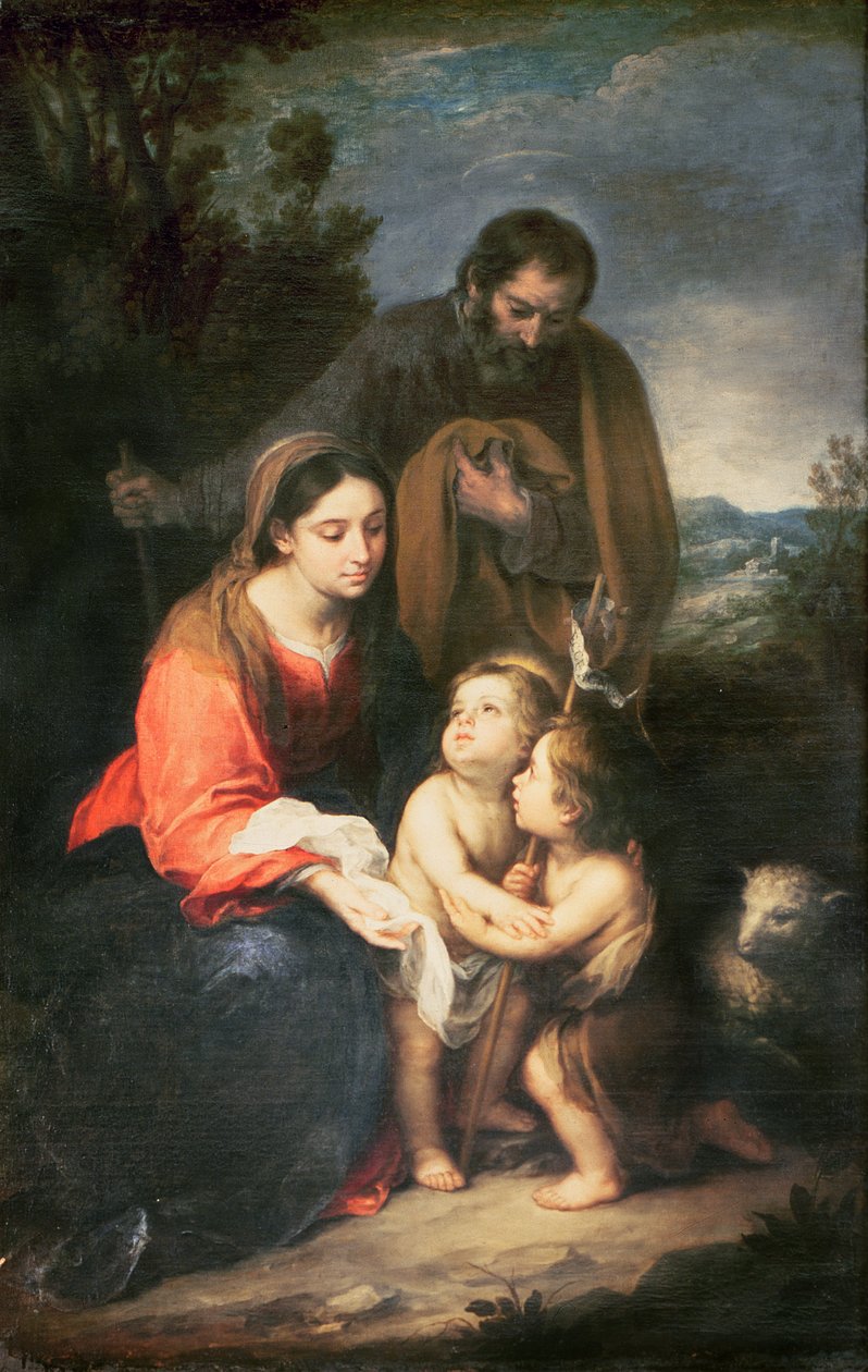 Święta Rodzina z niemowlęciem św. autorstwa Bartolomé Esteban Murillo