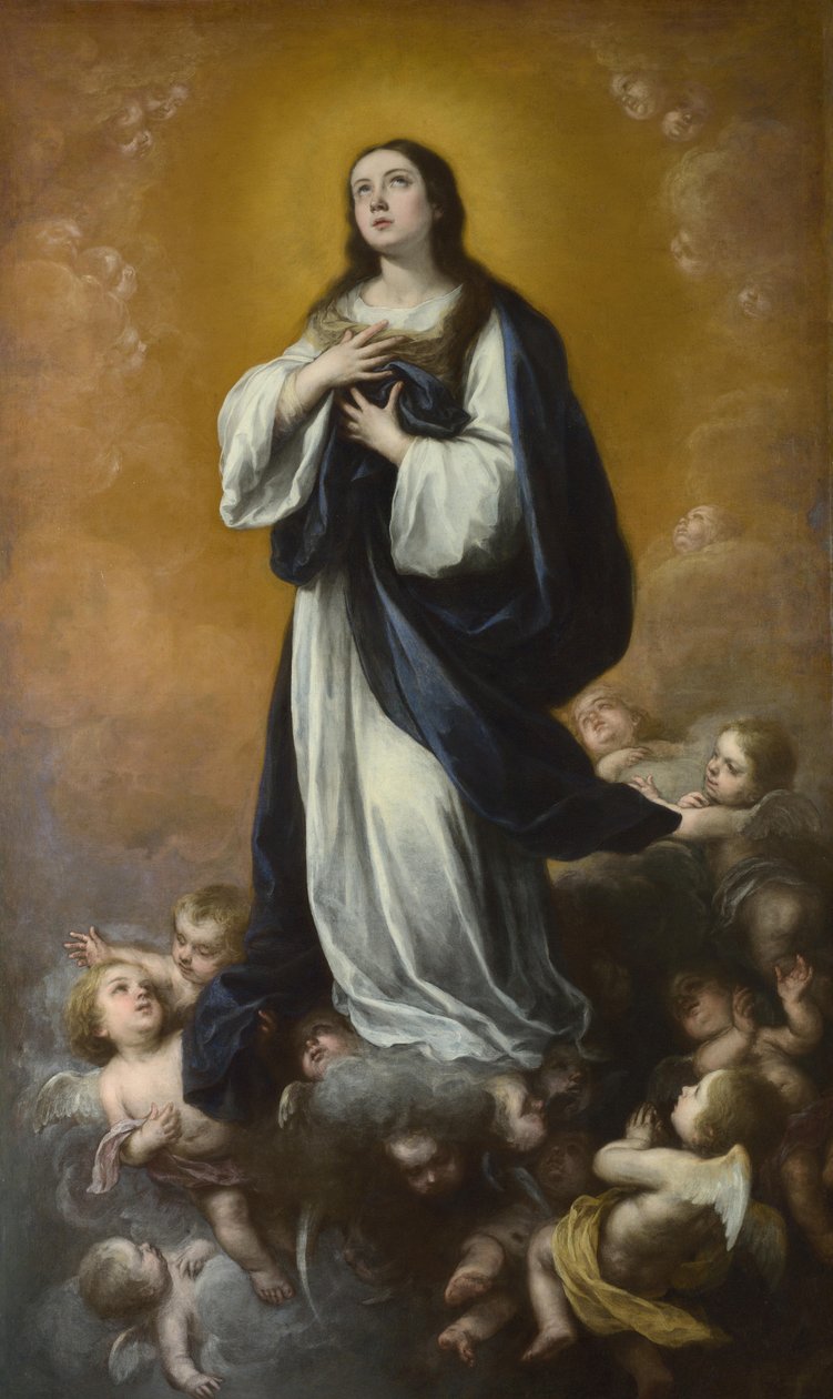 Niepokalane Poczęcie Dziewicy Dziewicy z XVII wieku. autorstwa Bartolomé Esteban Murillo