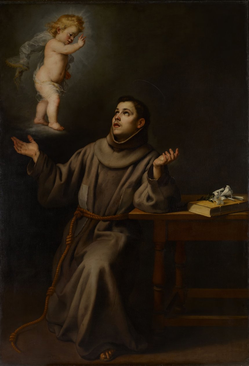 Wizja św. Antoniego Padewskiego, 1652. autorstwa Bartolomé Esteban Murillo