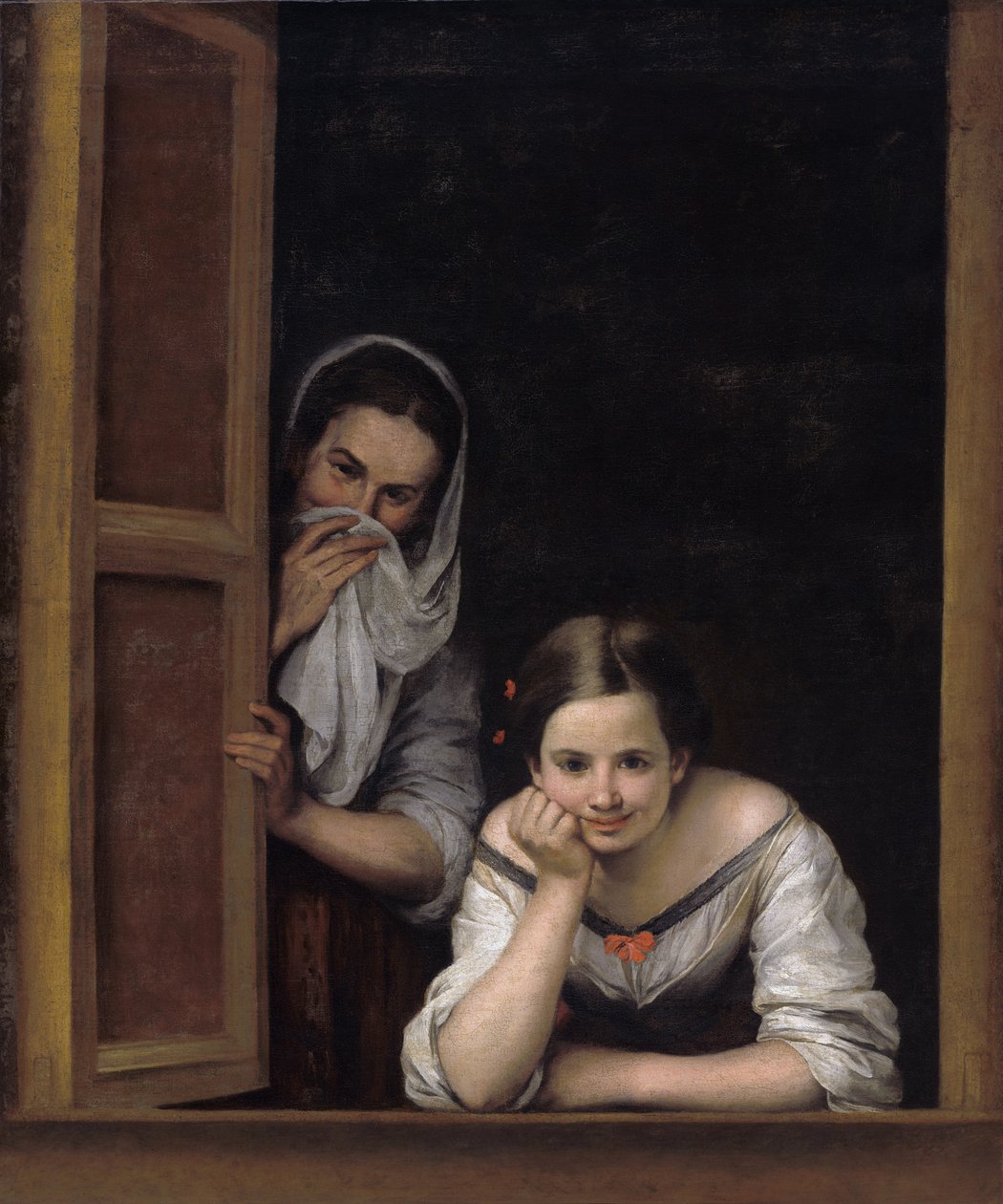 Dwie kobiety przy oknie autorstwa Bartolomé Esteban Murillo