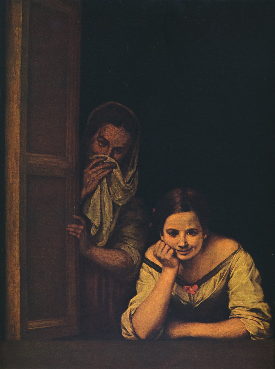 Dwie kobiety przy oknie, 1655-1660 autorstwa Bartolomé Esteban Murillo