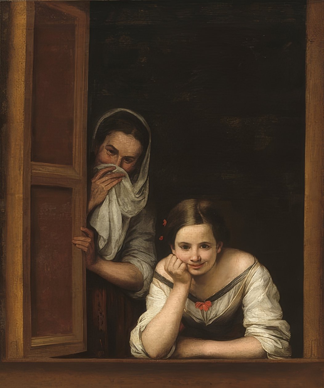 Dwie kobiety przy oknie. Około 1655/60 autorstwa Bartolomé Esteban Murillo