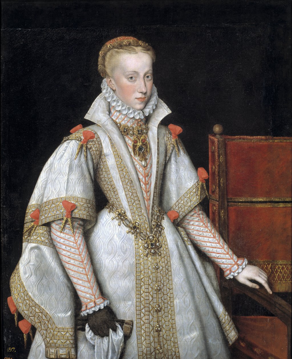 Portret Anny Austrii 1549-1580, królowej Hiszpanii, 1616 autorstwa Bartolomé González y Serrano