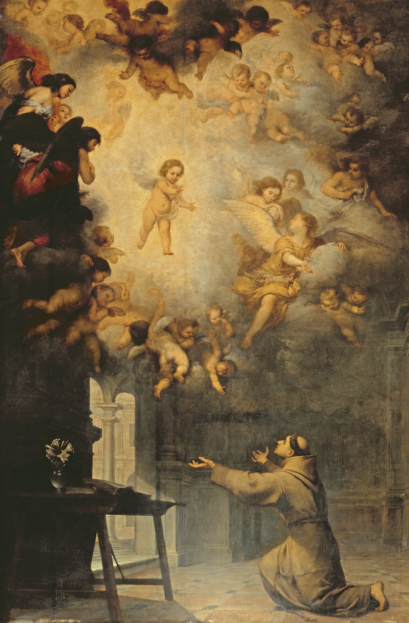 Wizja św. Antoniego Padewskiego (1195-1231) autorstwa Bartolomé Esteban Murillo