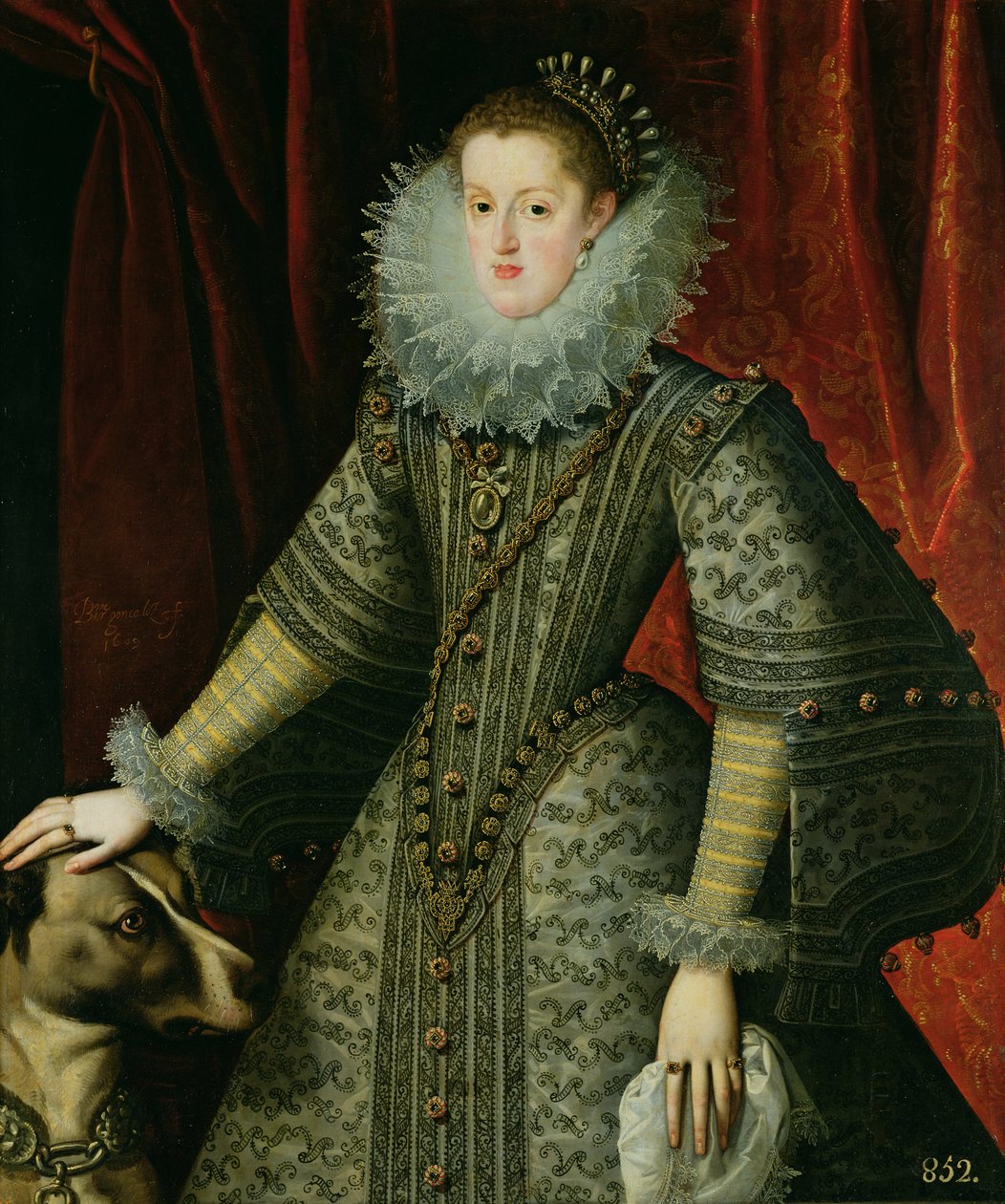 Królowa Małgorzata Austriacka, 1609 autorstwa Bartolome Gonzalez