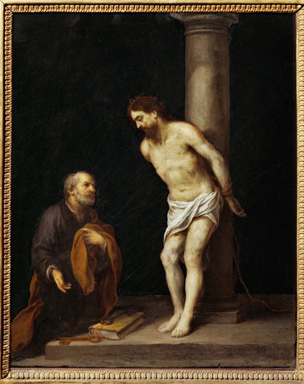 Chrystus ma kolumnę ... autorstwa Bartolome Esteban (school of) Murillo