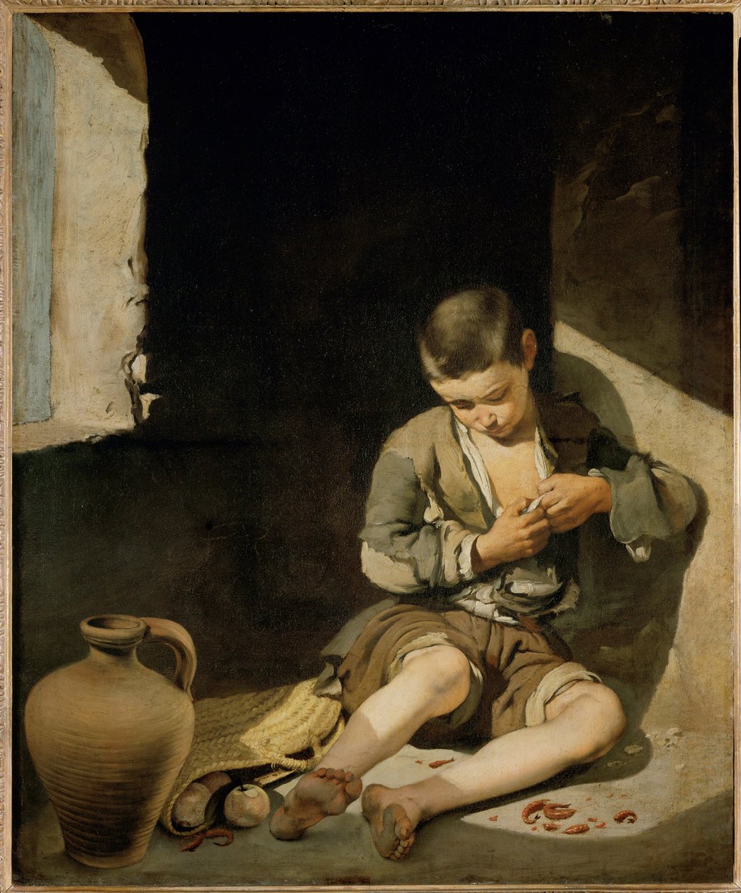 Le jeune mendiant - młody żebrak ... autorstwa Bartolome Esteban (school of) Murillo