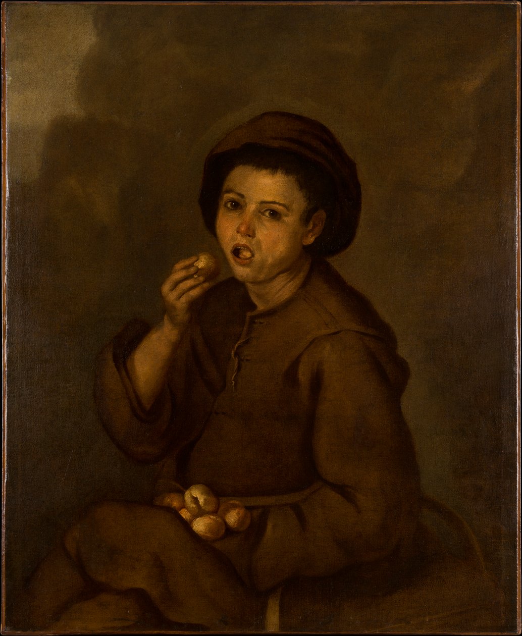 Chłopiec jedzący brzoskwinie autorstwa Bartolomé Esteban Murillo