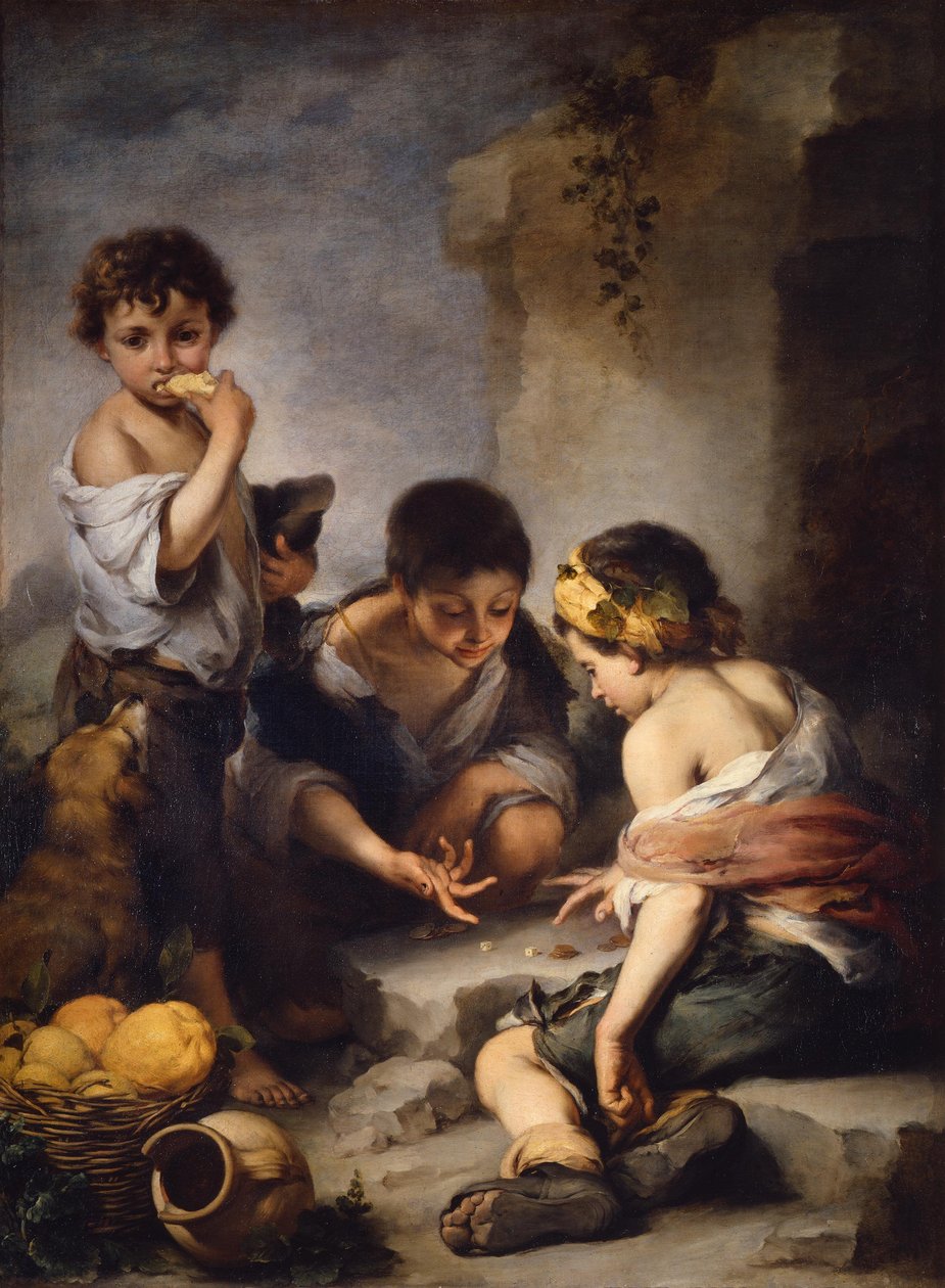 Chłopcy grający w kości autorstwa Bartolomé Esteban Murillo