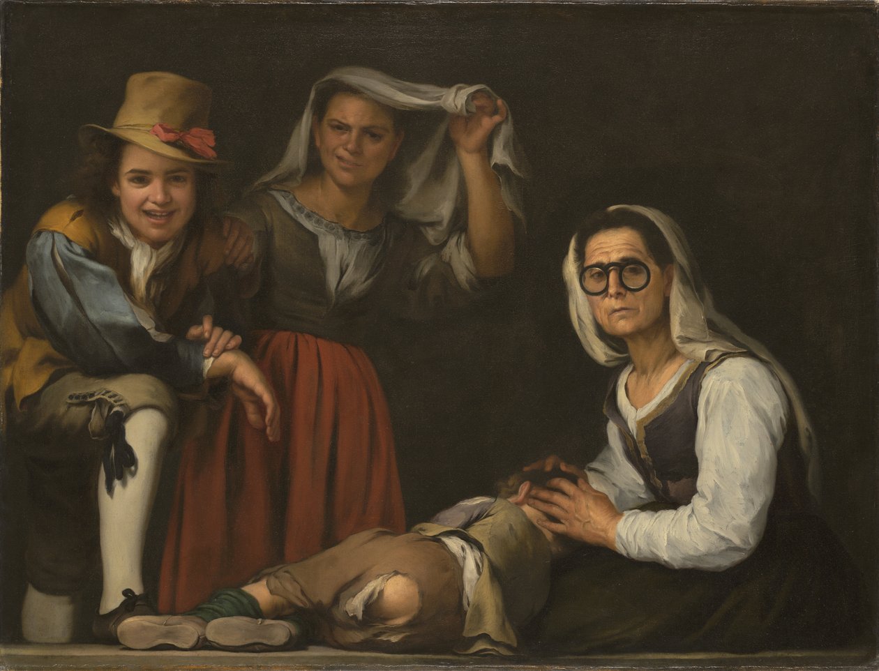 Cztery postacie na stopniu autorstwa Bartolomé Esteban Murillo