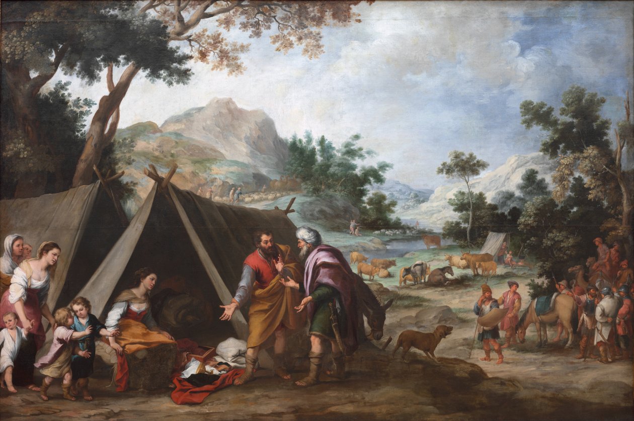 Laban szuka skradzionych bogów domowych autorstwa Bartolomé Esteban Murillo