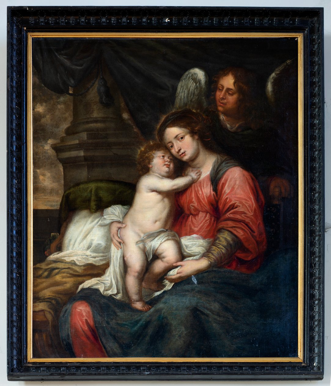 Kościół parafialny (Parochiekerk Sint-Andreas, Beerlegem). Obraz. Matka Boża z Dzieciątkiem. Bartolomé Murillo (?). autorstwa Bartolomé Esteban Murillo