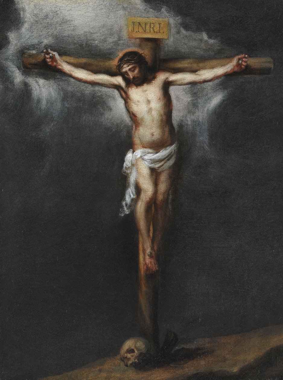 Ukrzyżowanie Murillo, Bartholomew Stephen (1617-1682). Olej na płótnie, format : 43,9x33,3, , Kolekcja prywatna autorstwa Bartolomé Esteban Murillo