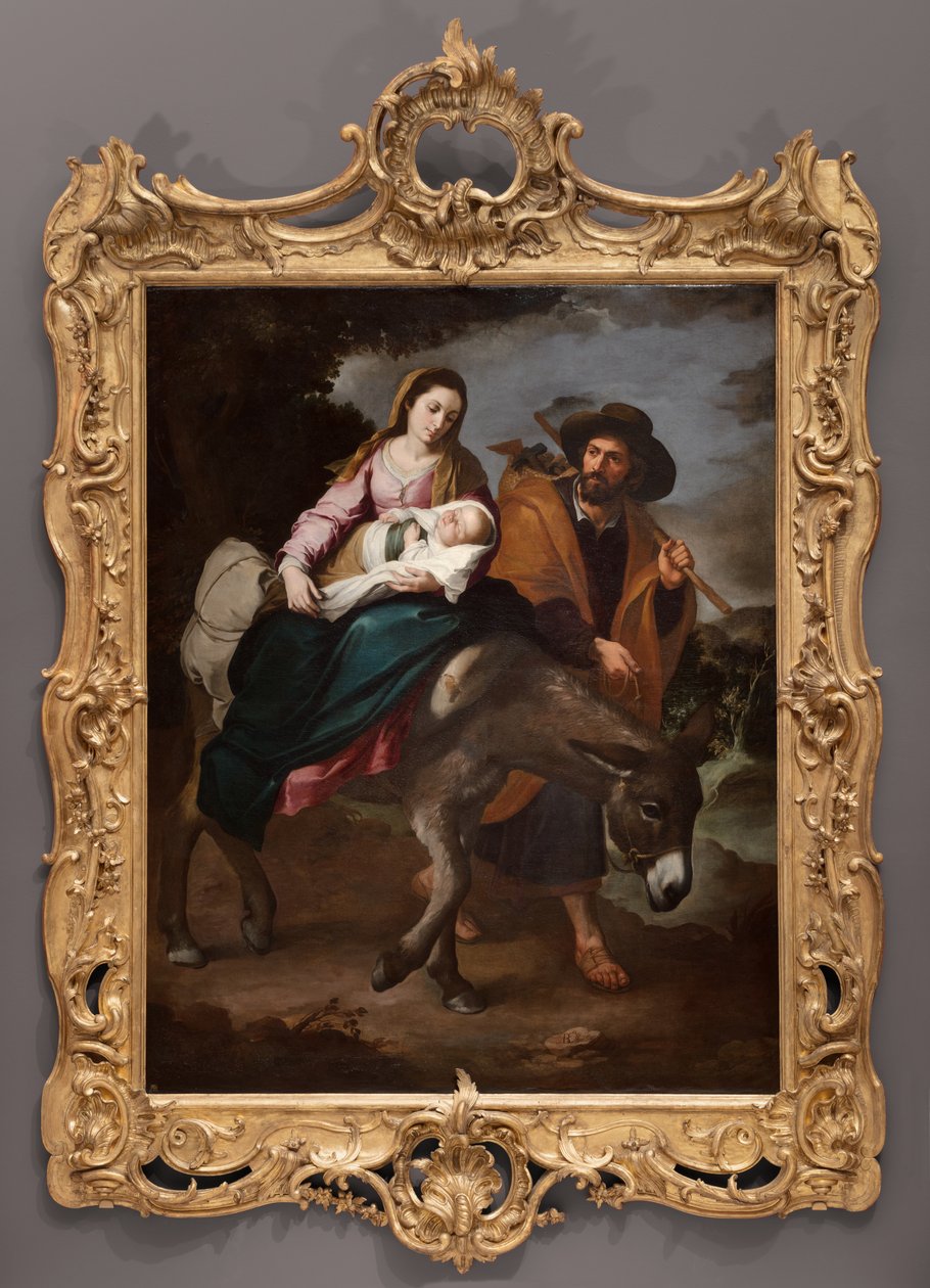 Ucieczka do Egiptu, ok. 1647-50 (olej na płótnie) autorstwa Bartolomé Esteban Murillo