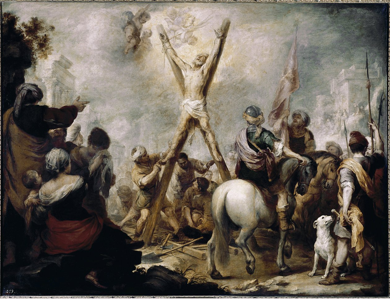 Męczeństwo św. Andrzeja. (olej na płótnie autorstwa Bartolomé Esteban Murillo