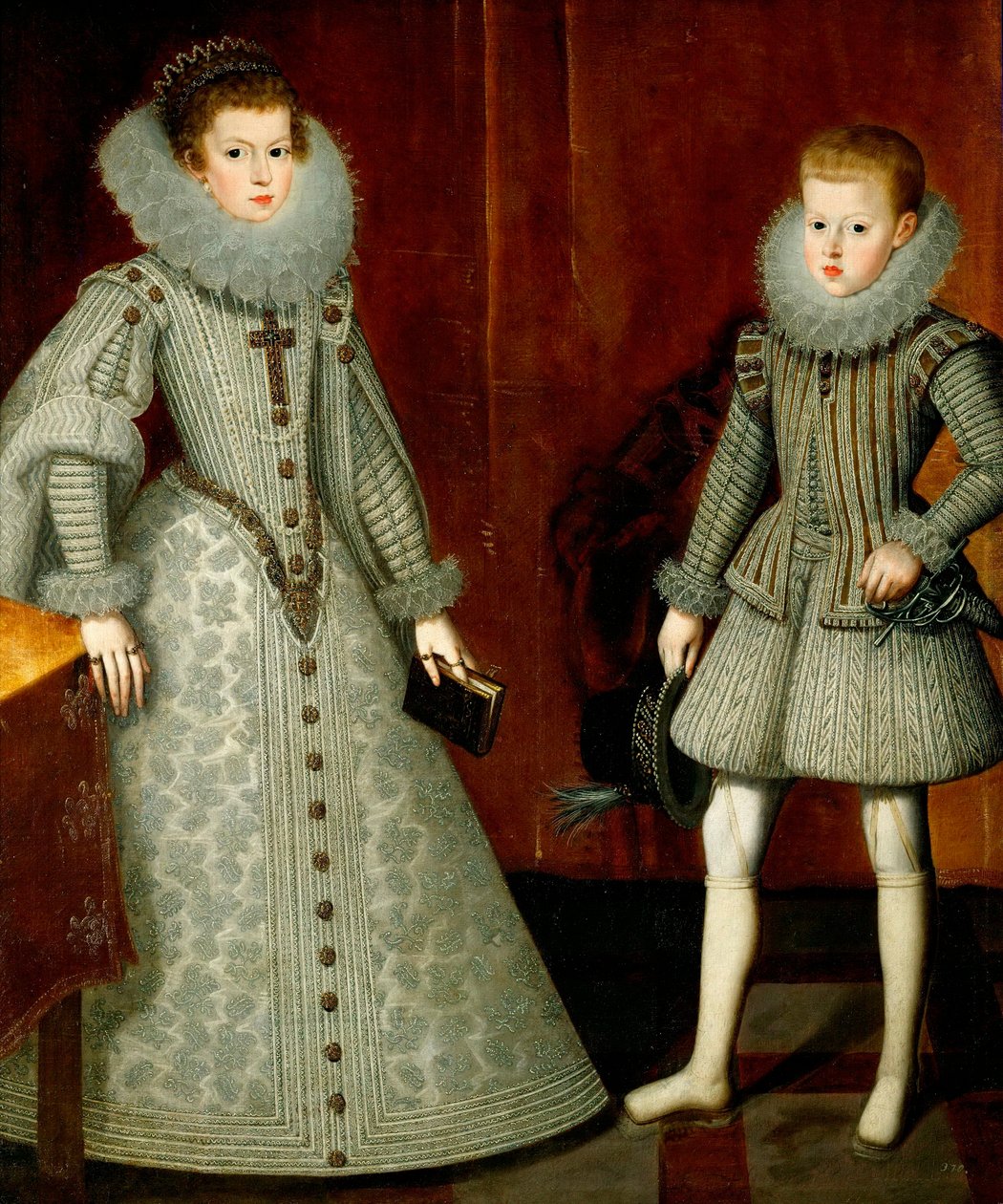 ""Portret Anny Austriaczki i jej brata Filipa (wtedy Filipa IV Hiszpanii)"" (Infant Filip, późniejszy król Hiszpanii Filip IV (1605-1665) i jego siostra Anna Austriaczka (1601-1666) ) Obraz autorstwa Bartolome Gonzalez y Serrano (1564-1627) autorstwa Bartolome Gonzalez