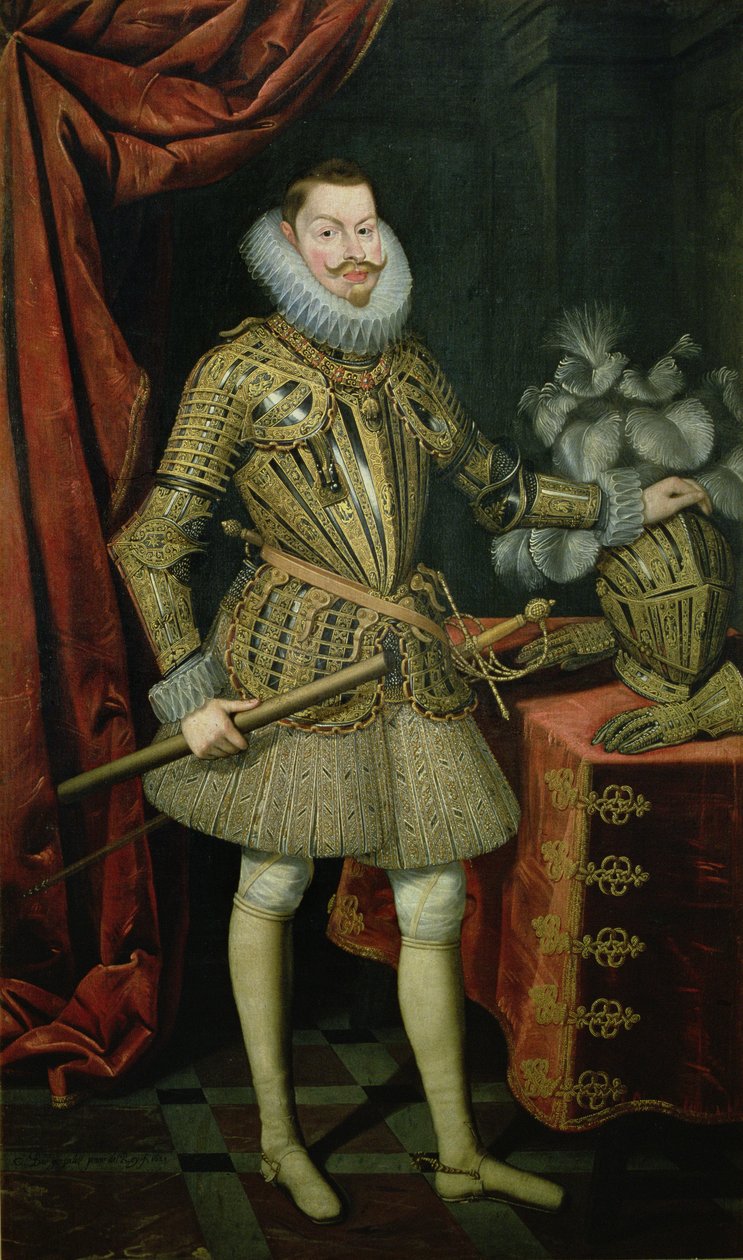 Portret Filipa III Hiszpanii (1578-1621) 1621 (olej na płótnie) autorstwa Bartolome Gonzalez