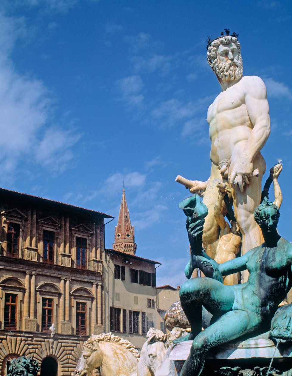 Fontanna Neptuna, 1560-75 (marmur i brąz) autorstwa Bartolomeo Ammannati