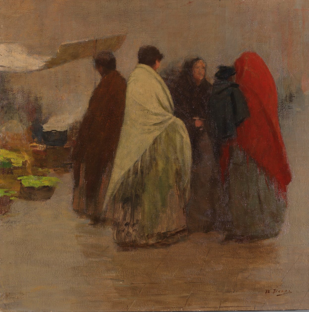 Targ Santa Margherita Kobiety na targu autorstwa Bartolomeo Bezzi