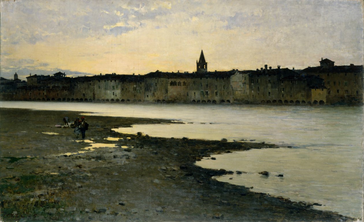 Sulle rive dellAdigen autorstwa Bartolomeo Bezzi