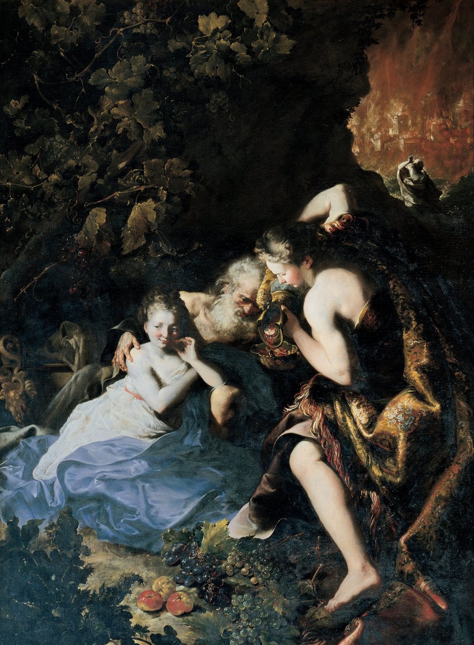 Lot nietrzeźwy przez swoje córki autorstwa Bartolomeo Guidobono
