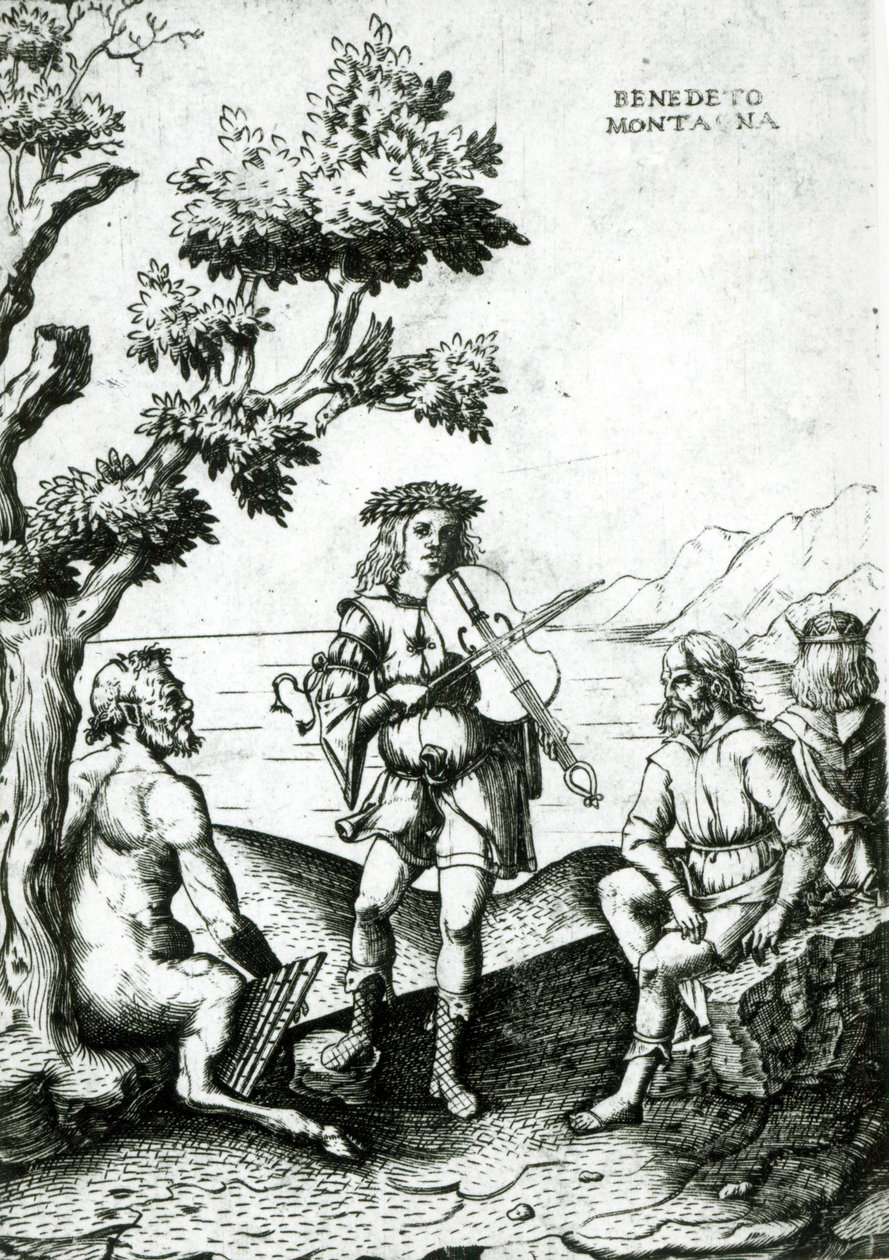 Apollo i Pan autorstwa Bartolomeo Montagna