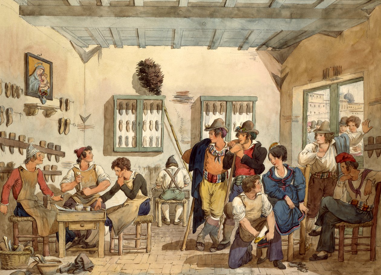 Sklep Szewca autorstwa Bartolomeo Pinelli