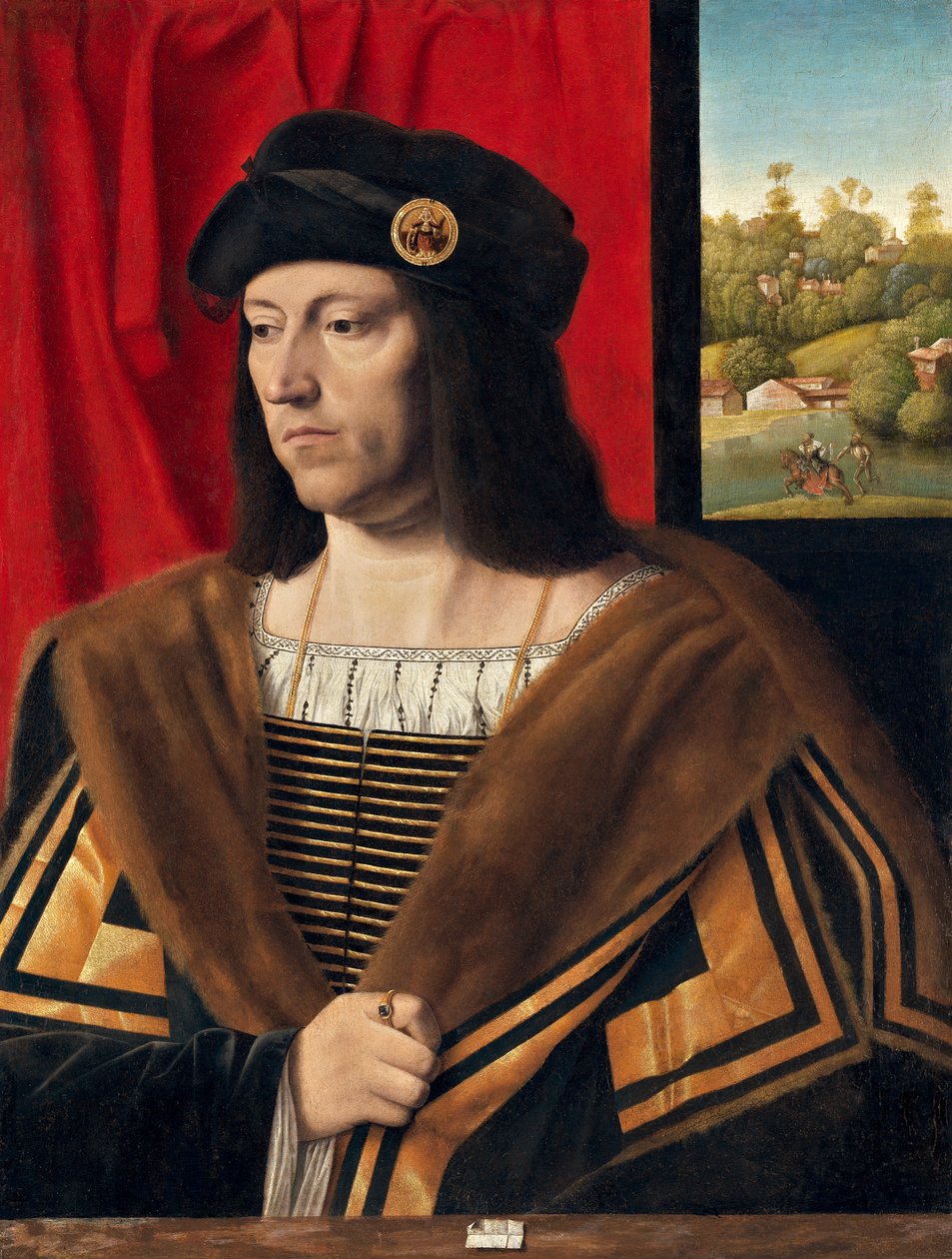 Portret dżentelmena, ok. 1520 (olej na desce przeniesiony na płótno) autorstwa Bartolomeo Veneto