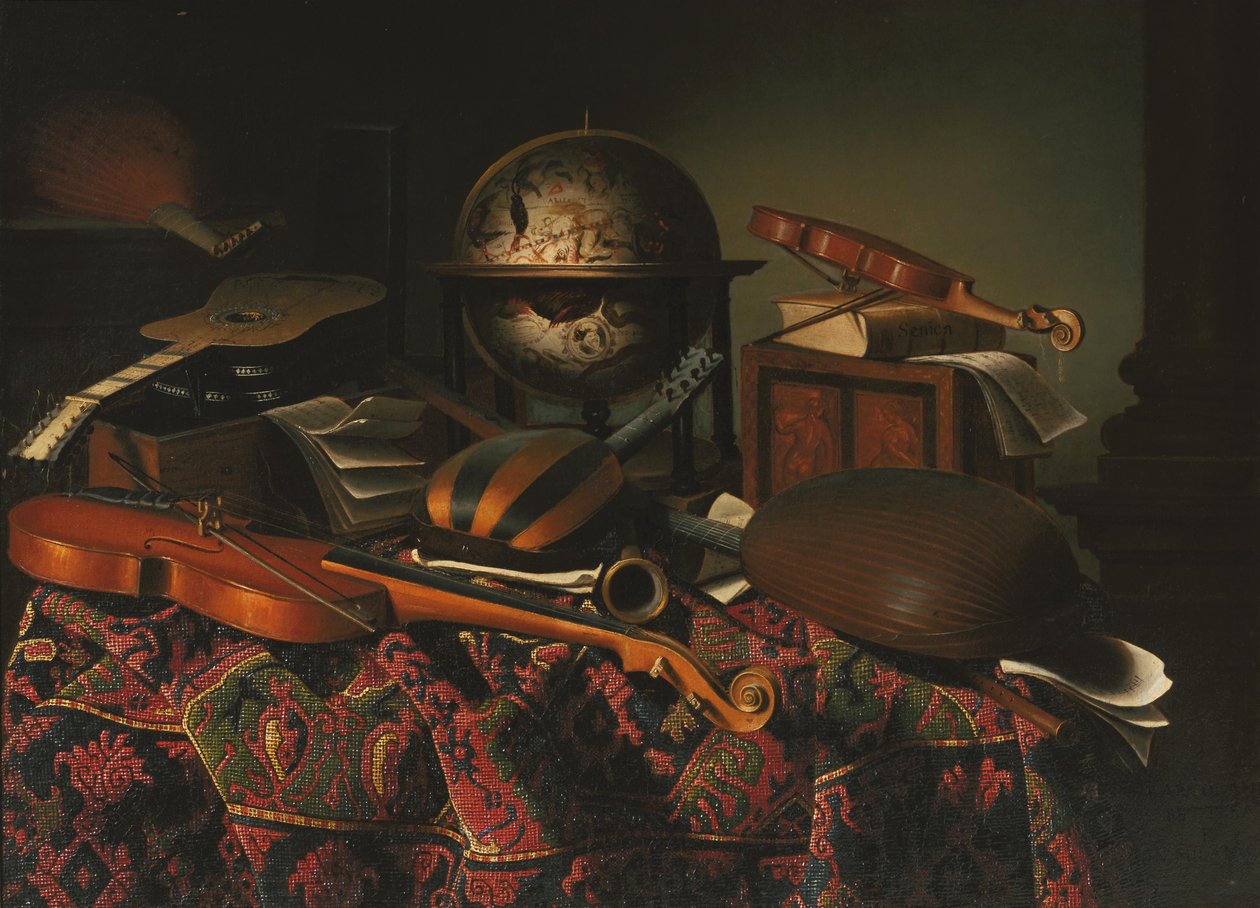 Martwa natura z instrumentami muzycznymi autorstwa Bartolomeo Bettera