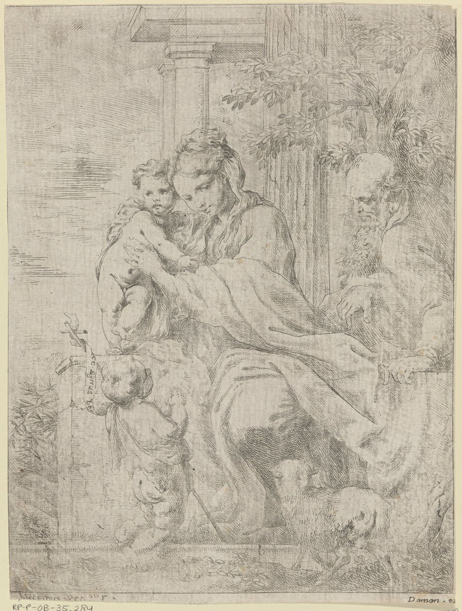 Święta Rodzina z młodym Janem Chrzcicielem autorstwa Bartolomeo Biscaino