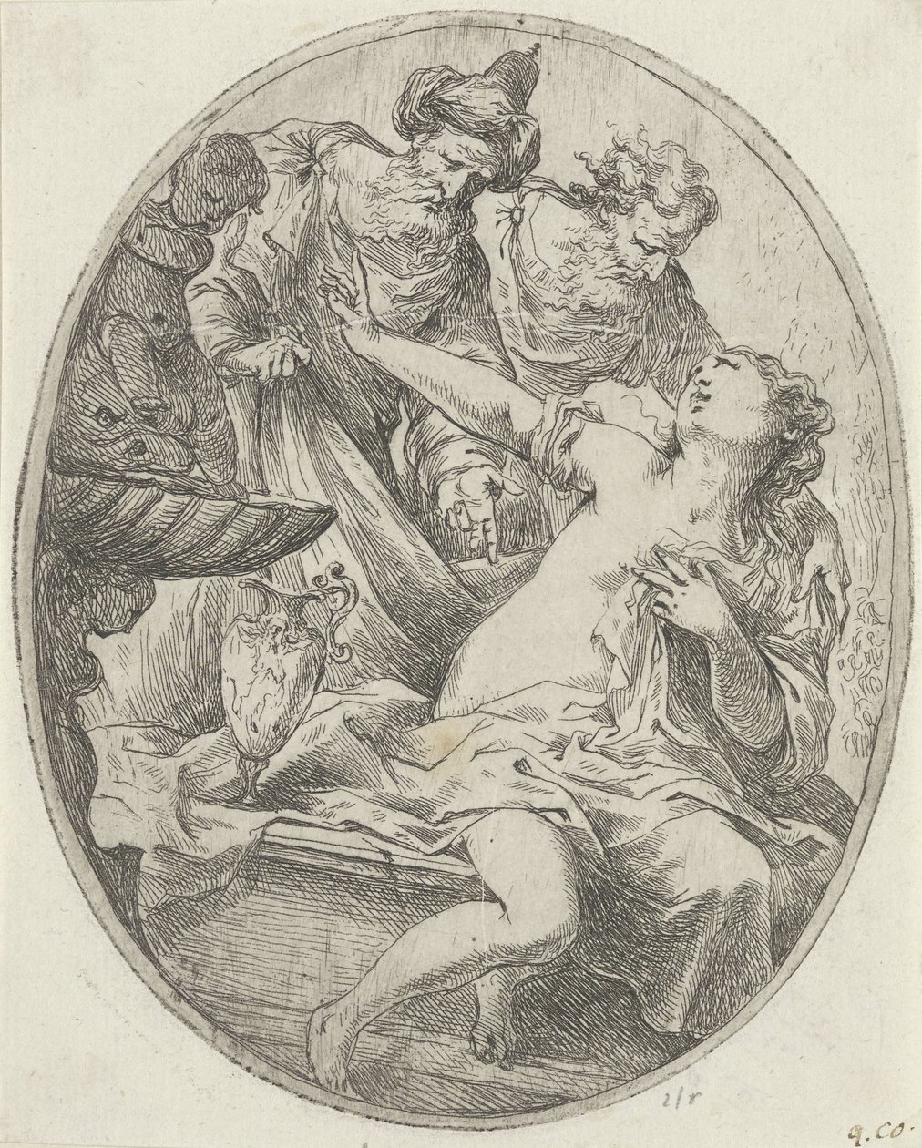 Zuzanna i Starsi autorstwa Bartolomeo Biscaino