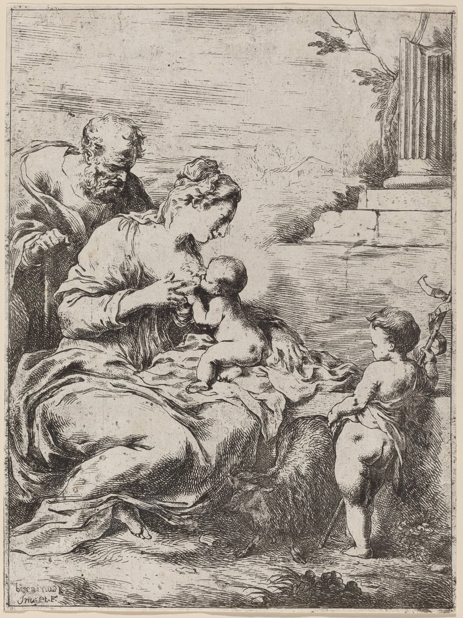 Święta Rodzina ze św. Janem autorstwa Bartolomeo Biscaino