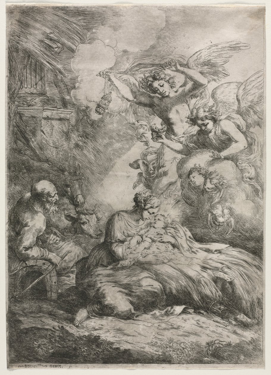 Narodzenie Chrystusa. autorstwa Bartolomeo Biscaino