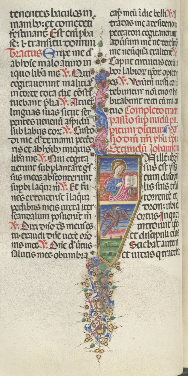 Mszał: Fl. 141v: Święty Jan z Orłem, 1469. autorstwa Bartolomeo Caporali
