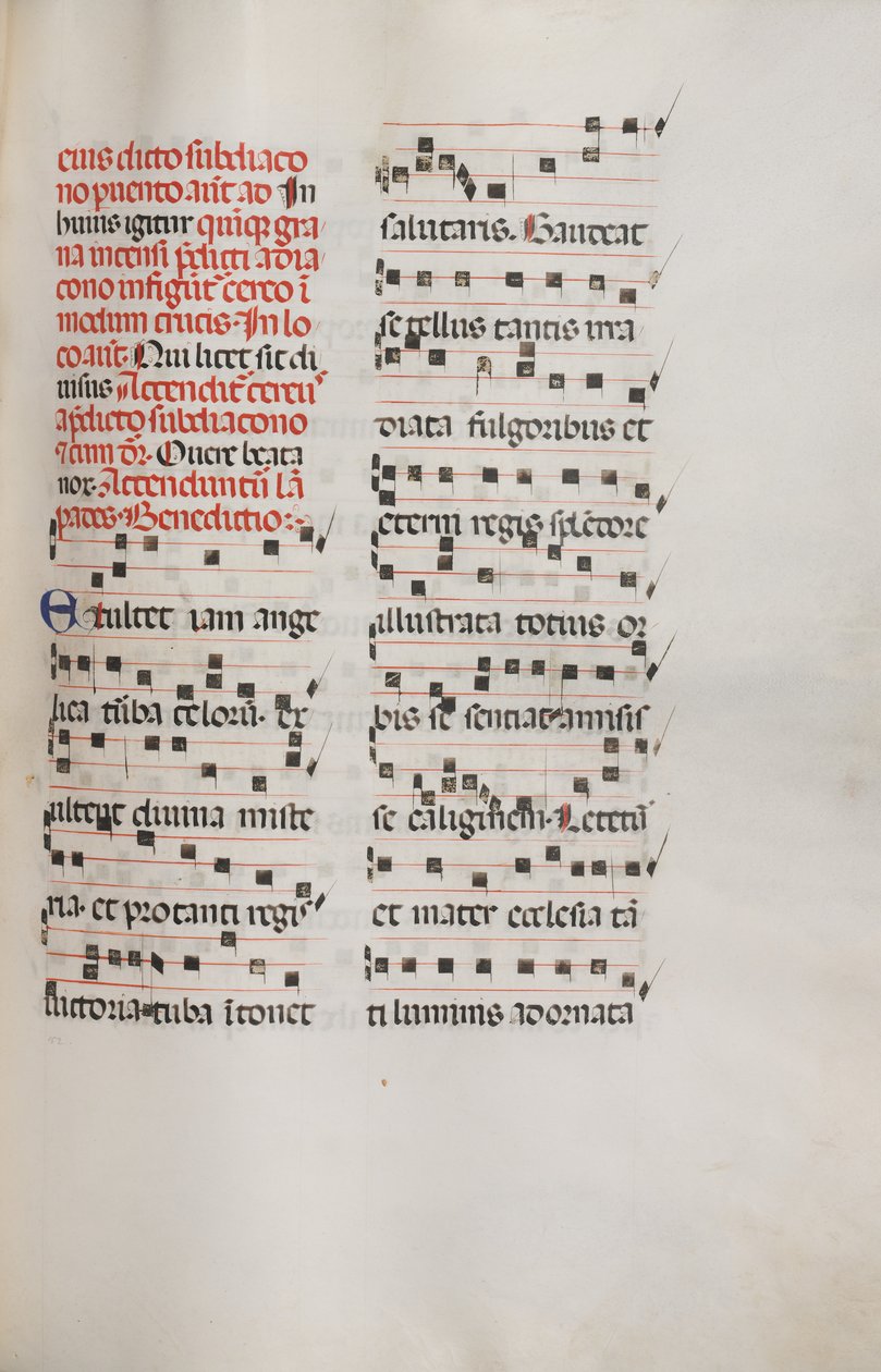 Mszał: Fl. 153: Muzyka na Exultet, 1469 autorstwa Bartolomeo Caporali
