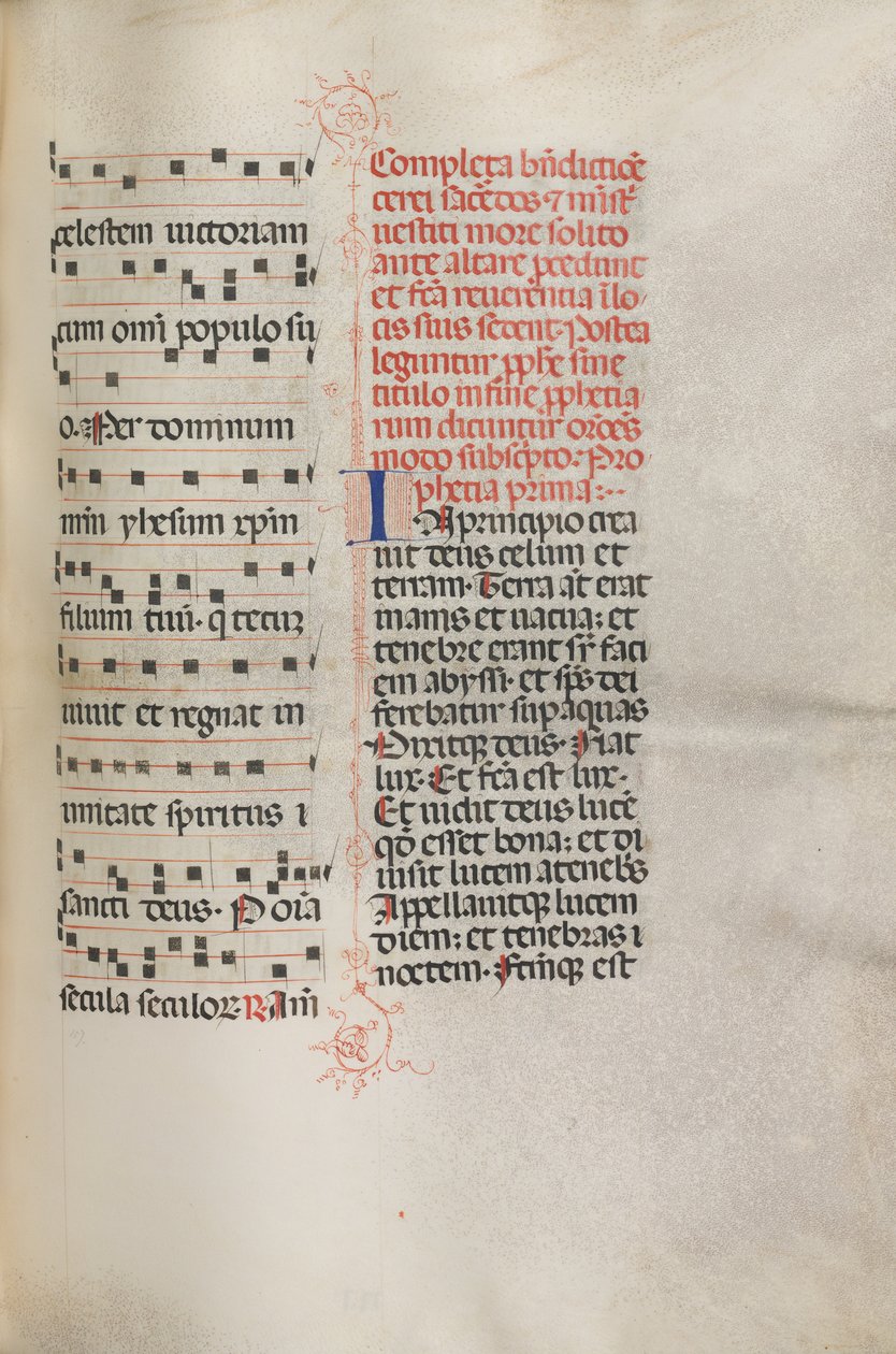 Mszał: Fl. 158: Muzyka na Exultet, 1469 autorstwa Bartolomeo Caporali