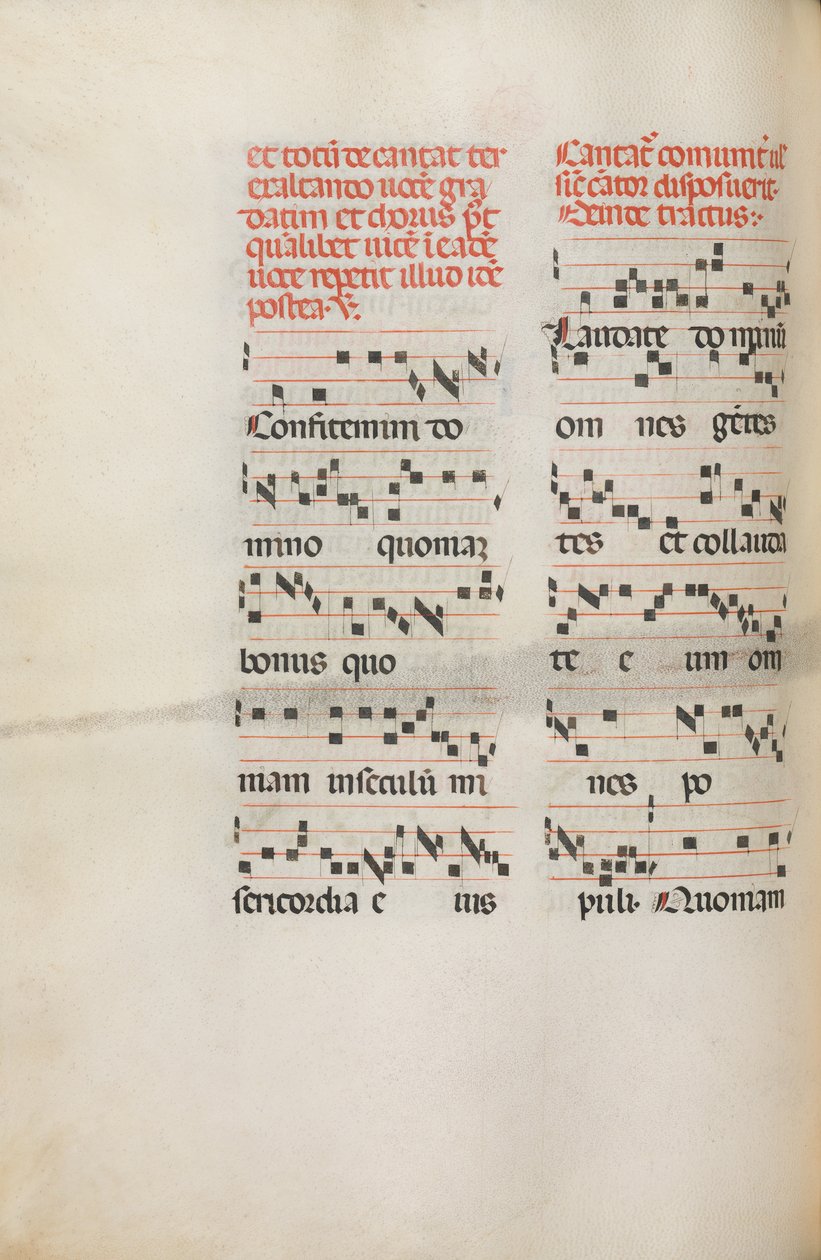 Mszał: Fl. 171v: Muzyka na Alleluja itd. na początku Wielkanocy, 1469. autorstwa Bartolomeo Caporali