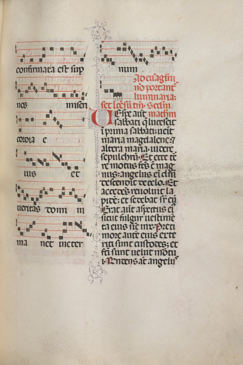 Mszał: Fl. 172: Muzyka do Alleluja itd. na początku Wielkanocy, 1469. autorstwa Bartolomeo Caporali
