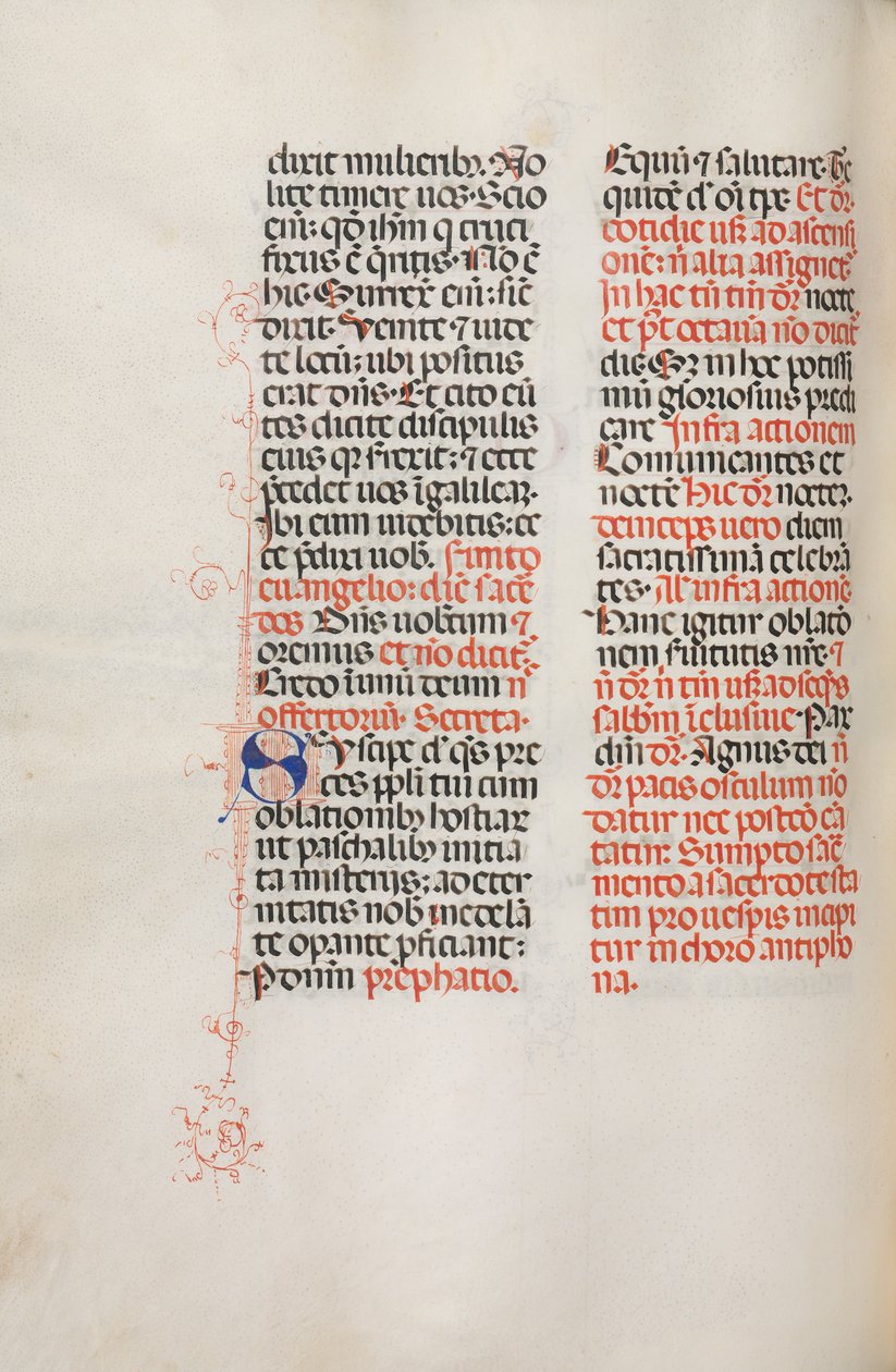 Mszał: Fl. 172v: Muzyka na Alleluja itd. na początku Wielkanocy, 1469. autorstwa Bartolomeo Caporali