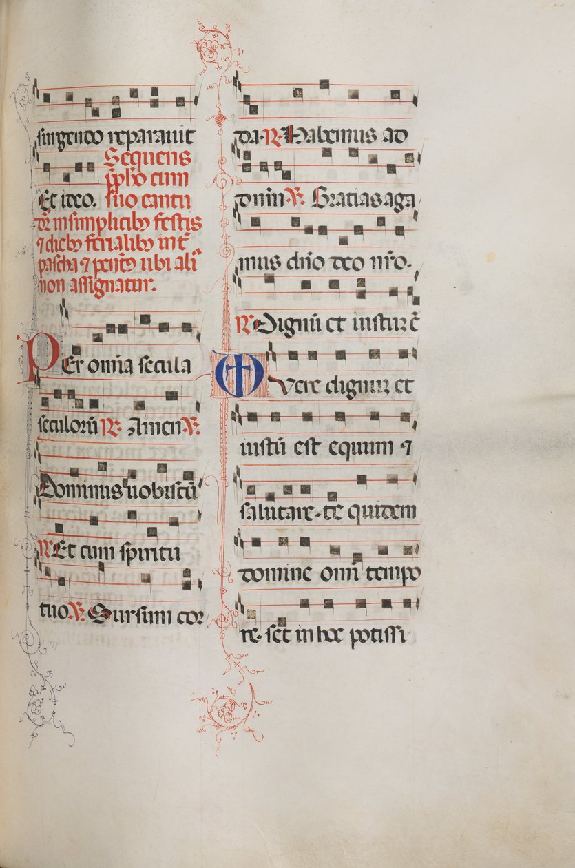 Mszał: Fl. 179: Muzyka do różnych modlitw zwyczajnych, 1469. autorstwa Bartolomeo Caporali