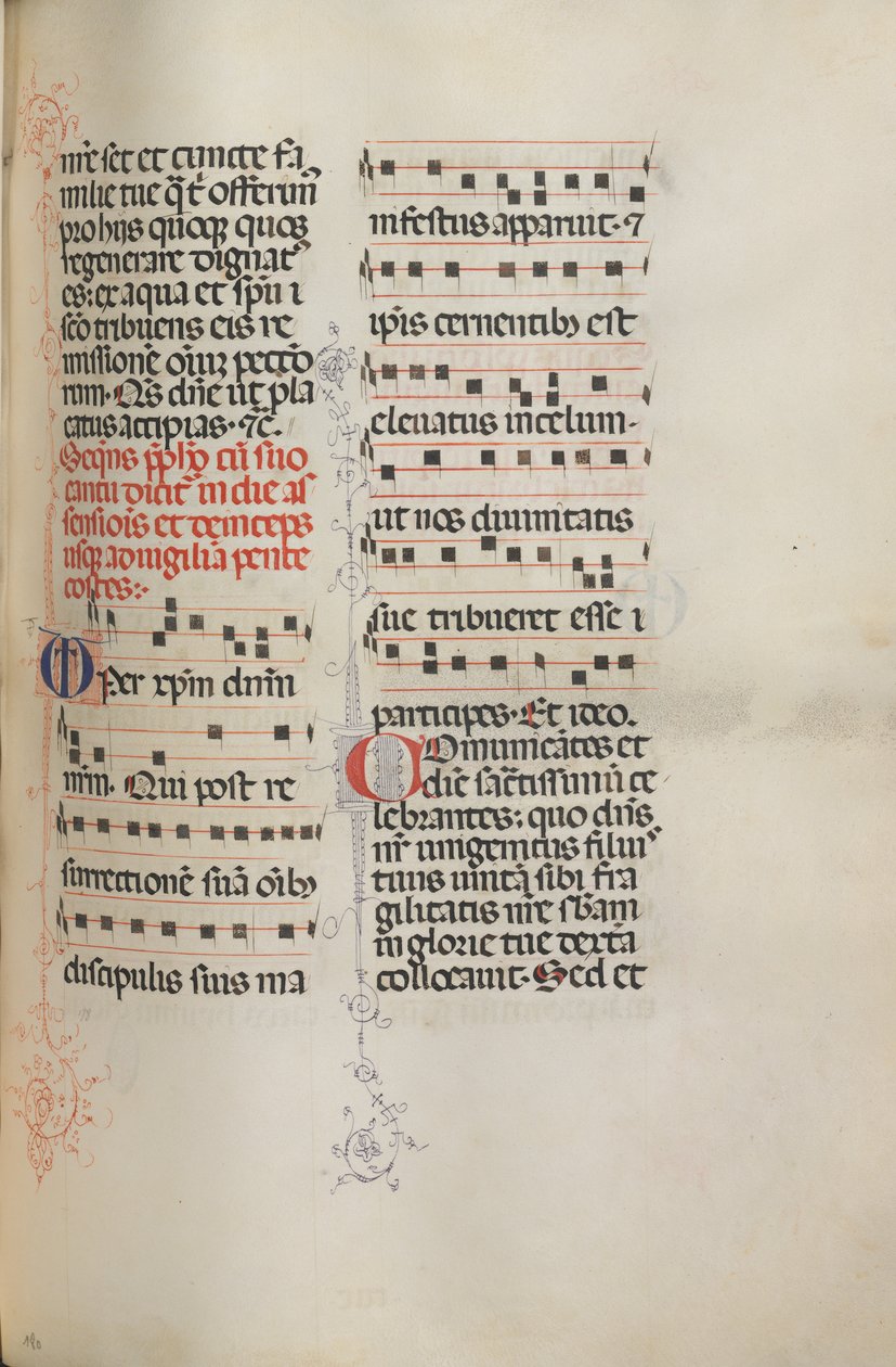Mszał: Fl. 180: Muzyka do różnych modlitw zwyczajnych, 1469. autorstwa Bartolomeo Caporali