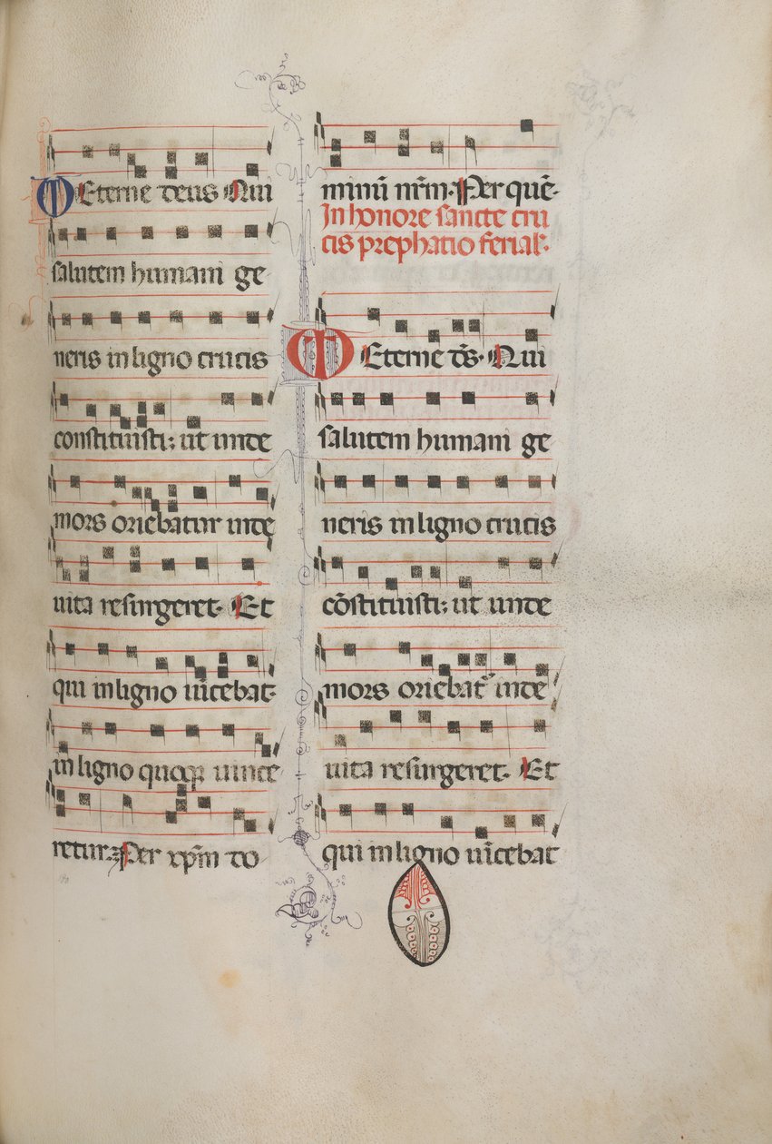 Mszał: Fl. 182: Muzyka do różnych modlitw zwyczajnych, 1469. autorstwa Bartolomeo Caporali