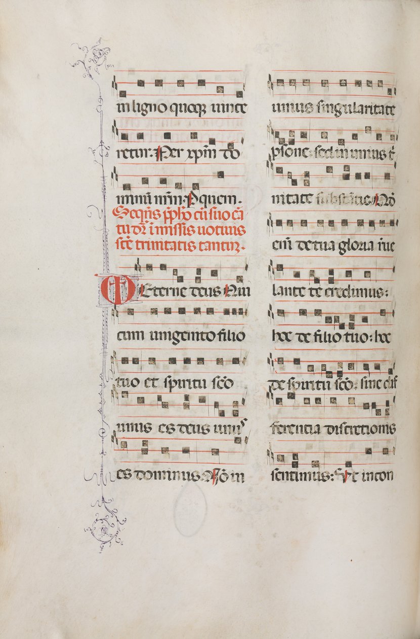 Mszał: Fl. 182v: Muzyka do różnych modlitw zwyczajnych, 1469. autorstwa Bartolomeo Caporali