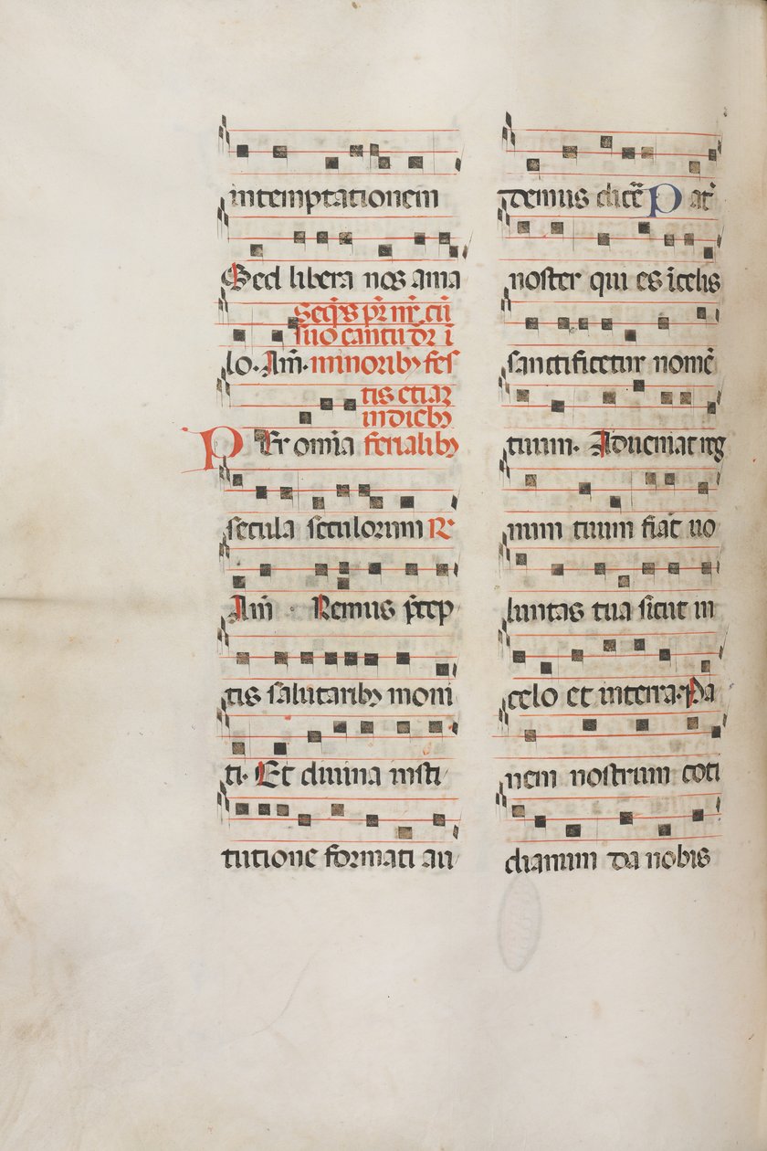Mszał: Fl. 189v: Muzyka do różnych modlitw, 1469. autorstwa Bartolomeo Caporali