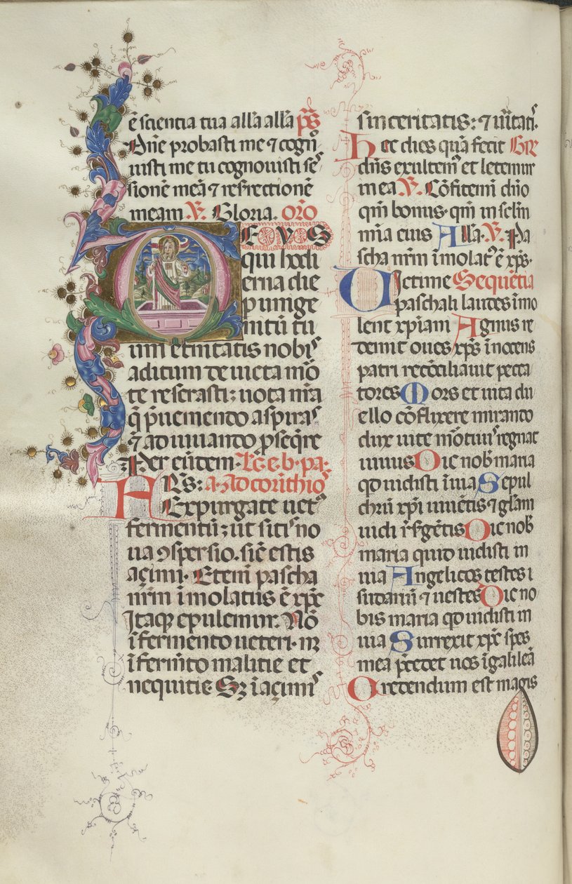 Mszał: Fl. 192v: Zmartwychwstanie Chrystusa, 1469. autorstwa Bartolomeo Caporali