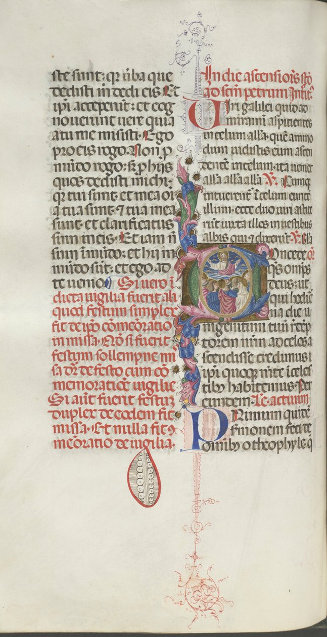 Mszał: Fl. 208v: Wniebowstąpienie Chrystusa, 1469. autorstwa Bartolomeo Caporali