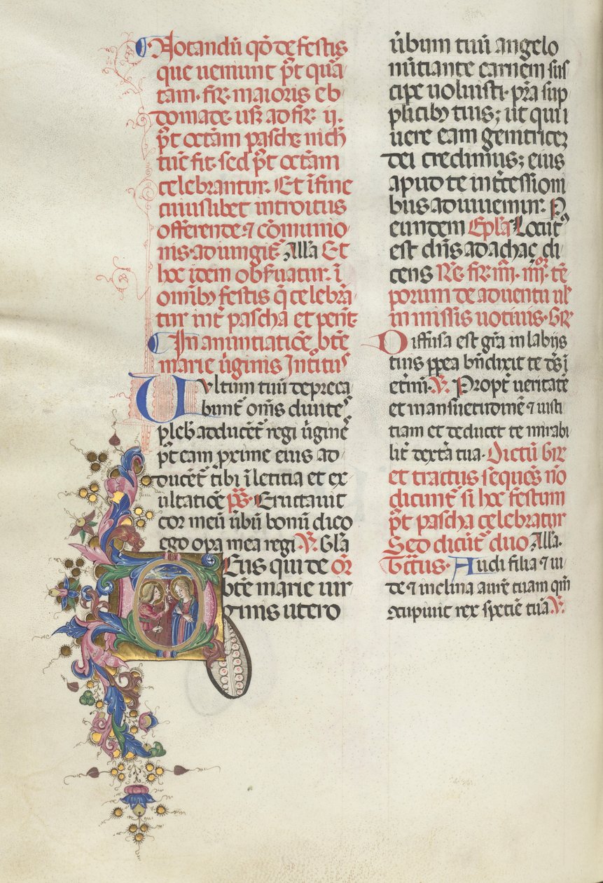Mszał: Fl. 275v: Zwiastowanie, 1469. autorstwa Bartolomeo Caporali