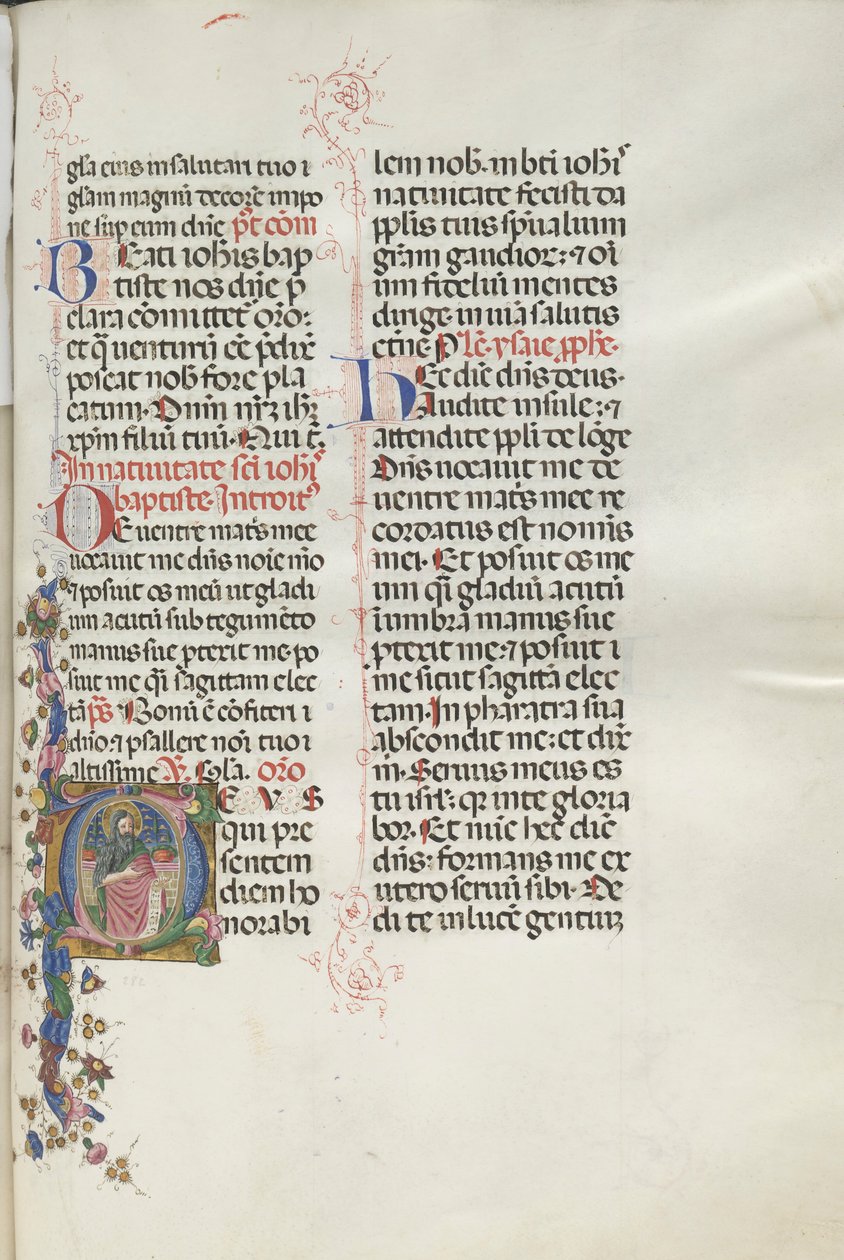 Mszał: Fl. 287: Św. Jan Chrzciciel, 1469. autorstwa Bartolomeo Caporali